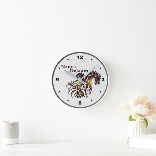 Naree Dragon of Clock ラウンド壁時計 (ホーム)