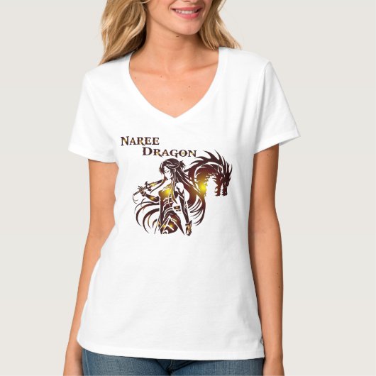 Naree Dragon Women V-Shirt Tシャツ (正面)