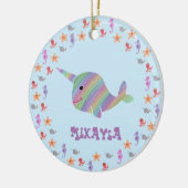 Narhwalのパーソナライズなオーナメント セラミックオーナメント (左)