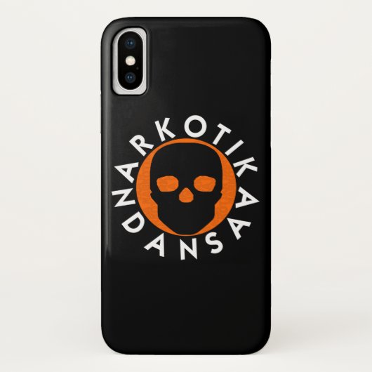 NARKOTIKA LIVオレンジ色ケースiPhone X黒N3 Case-Mate iPhoneケース (裏面)