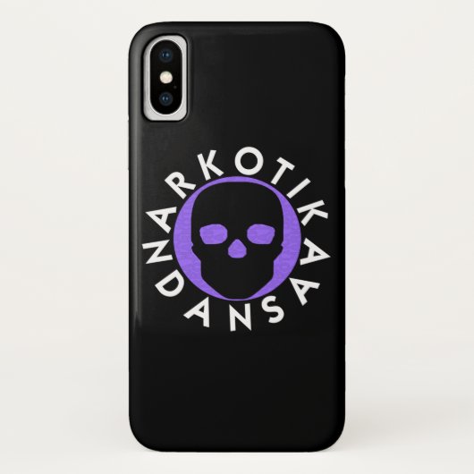 NARKOTIKA LIVバイオレットケースiPhone XブラックN3 Case-Mate iPhoneケース (裏面)