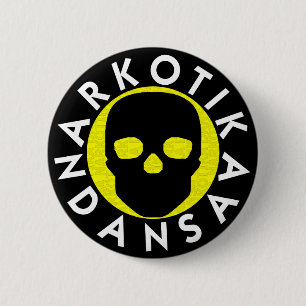 NARKOTIKA LIVパイナップルラウンドバッジブラックN3 缶バッジ