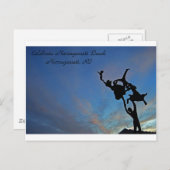 Narragansettのビーチのお祝い インビテーションポストカード (正面/裏面)