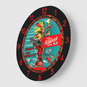 NARRAGANSETTのヴィンテージ"ビール皿"の石のコースター ラージ壁時計 (傾斜)