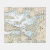 Narragansettベイ航海のグラフ13221 フリースブランケット (正面(横))