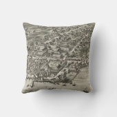 Narragansett RI (1888年)のヴィンテージの絵解き地図 クッション (裏面)