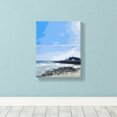 Narragansett Town Beach Rhode Island Painting キャンバスプリント (インサイチュ (ウッドフロア))