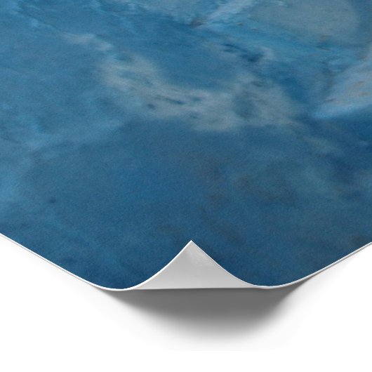 Narrow Blue Stairway in Morocco ポスター (角)