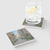 Narrow stone通りin Malta Canvas Print ストーンコースター (横)