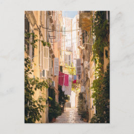 Narrow streets of old Corfu Town ポストカード