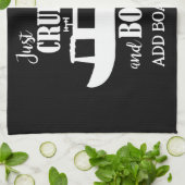 Narrowboat Funny Drinking Quote Galley キッチンタオル (折り畳み)