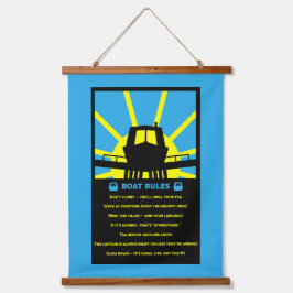Narrowboat Funny Rules 吊り下げ型タペストリー