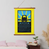 Narrowboat Funny Rules 吊り下げ型タペストリー (寝室)