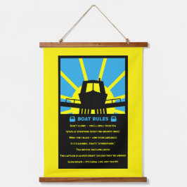 Narrowboat Funny Rules 吊り下げ型タペストリー