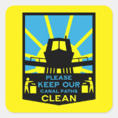 Narrowboat Stickers And Signs スクエアシール (正面)