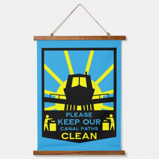 Narrowboat Stickers And Signs 吊り下げ型タペストリー (正面)