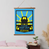 Narrowboat Stickers And Signs 吊り下げ型タペストリー (寝室)