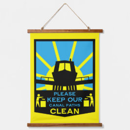 Narrowboat Stickers And Signs 吊り下げ型タペストリー