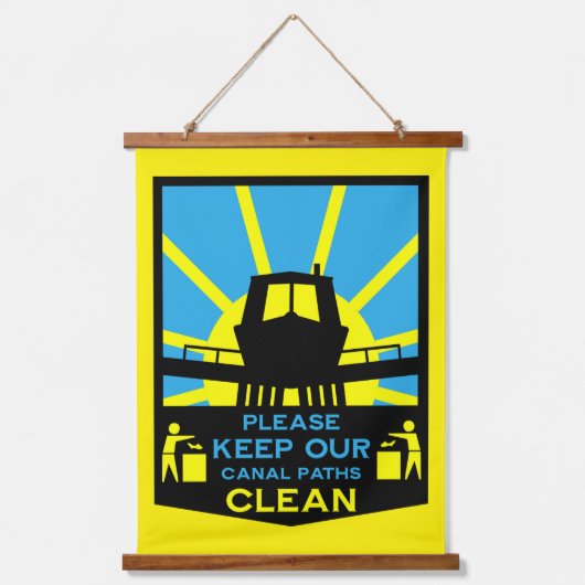 Narrowboat Stickers And Signs 吊り下げ型タペストリー (正面)