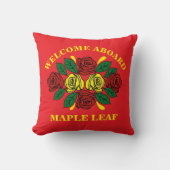 Narrowboat Welcome Aboard Custom Boat Name クッション (正面)