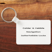 Narrowboats Moored at Salterhebble Basin キーホルダー (裏面)