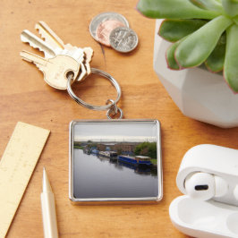 Narrowboats on the Knottingley and Goole Canal キーホルダー