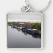 Narrowboats on the Knottingley and Goole Canal キーホルダー (正面)