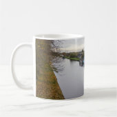 Narrowboats on the Knottingley and Goole Canal コーヒーマグカップ (左)