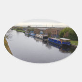 Narrowboats on the Knottingley and Goole Canal 楕円形シール (正面)