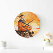 Naruto Watercolor Anime Art ラージ壁時計 (ホーム)
