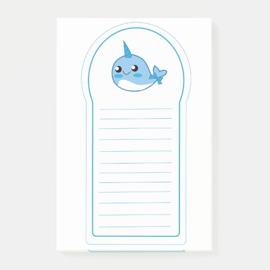 Narwalの粘着性があるパッド ポストイット (正面)
