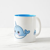 narwhalかわいいかわいいのベビー ツートーンマグカップ (正面右)