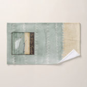 Narwhalのクジラのユニコーンの海の海の海上航海の ハンドタオル (ハンドタオル)