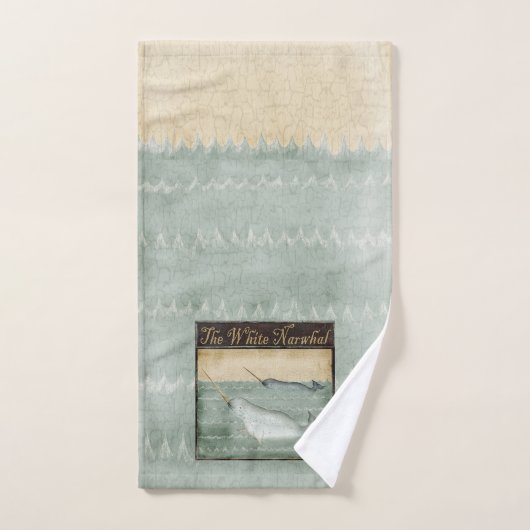 Narwhalのクジラのユニコーンの海の海の海上航海の ハンドタオル (ハンドタオル)