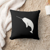 Narwhalのピクトグラムの装飾用クッション クッション (ブランケット)