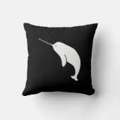 Narwhalのピクトグラムの装飾用クッション クッション (裏面)