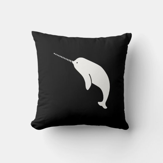 Narwhalのピクトグラムの装飾用クッション クッション (正面)