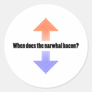 NarwhalのベーコンのUpvote Redditの質問をする時 ラウンドシール