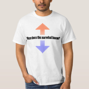 NarwhalのベーコンのUpvote Redditの質問をする時 Tシャツ