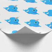 Narwhalの雪玉の戦い! ラッピングペーパー (角)