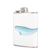 Narwhalの青いイラストレーション フラスク (左)
