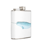 Narwhalの青いイラストレーション フラスク (右)