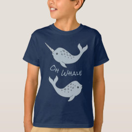 NarwhalのOhクジラのオーガニックなTシャツ(子供) Tシャツ