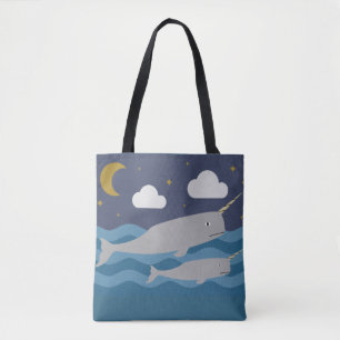 Narwhal夜水泳 トートバッグ