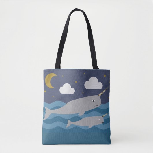 Narwhal夜水泳 トートバッグ (正面)