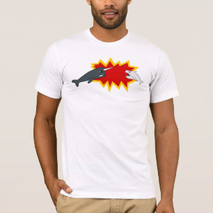 Narwhal対鮫 Tシャツ