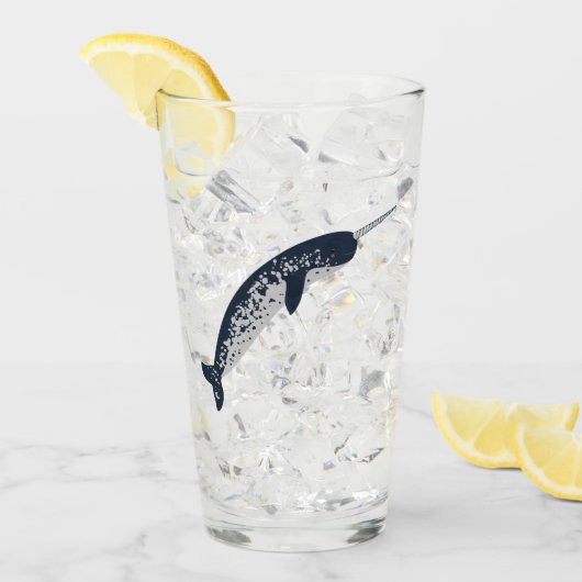 Narwhal幸せなガラス タンブラーグラス (アイス正面)