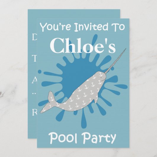 Narwhal 招待状 (正面/裏面)