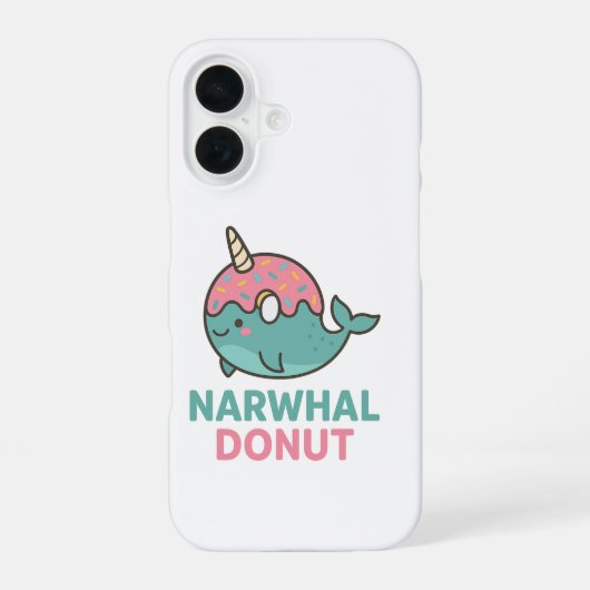 Narwhal Donut Phone Case iPhone 16ケース (裏面)