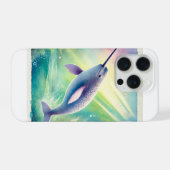 Narwhal in the Deep 110924AREF142 - Watercolor iPhoneケース (裏面横)